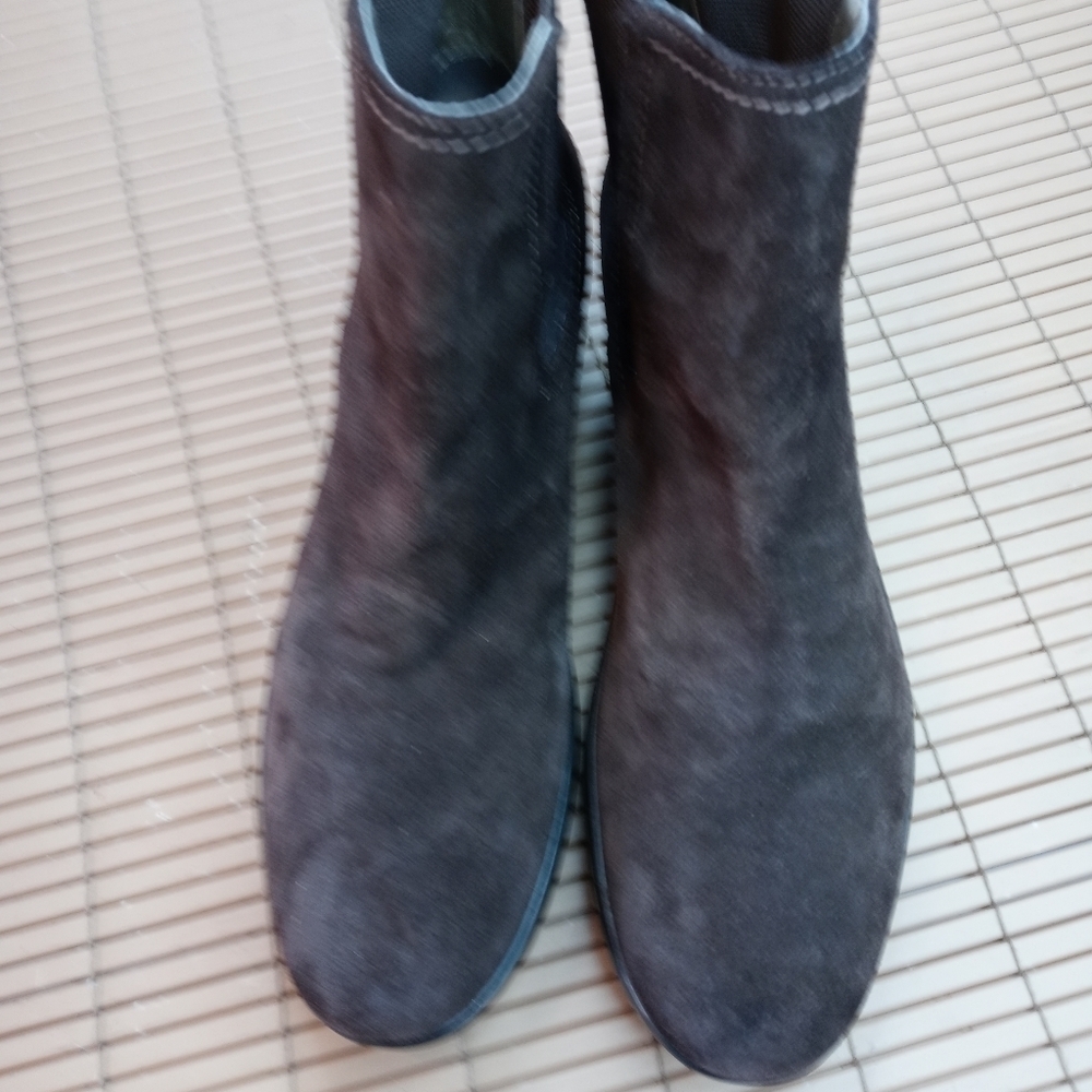 Sperry Top-Sider Weatherproof Brown Suede Pull On Wedge Heel Sz 9m Women’s Boot.